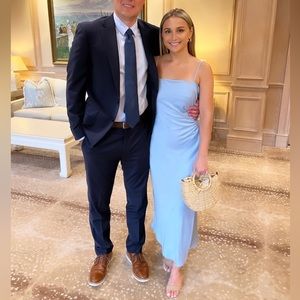 Silk blue House of Harlow midi dress - worn once!